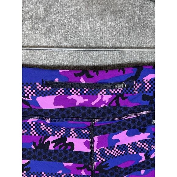 Nike Dri Fit Running Epic Lux Clash Capri Leggings Women Size Medium Purple Camo - Picture 6 of 11